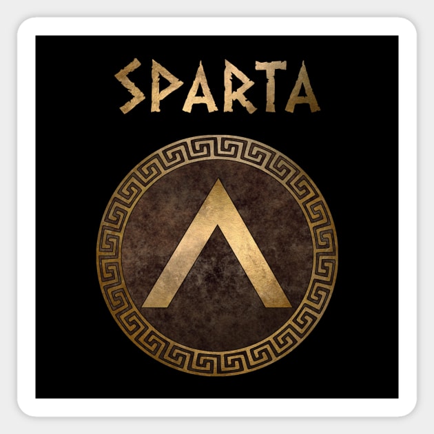 Sparta Ancient Spartan Shield Lambda Symbol Sticker by AgemaApparel